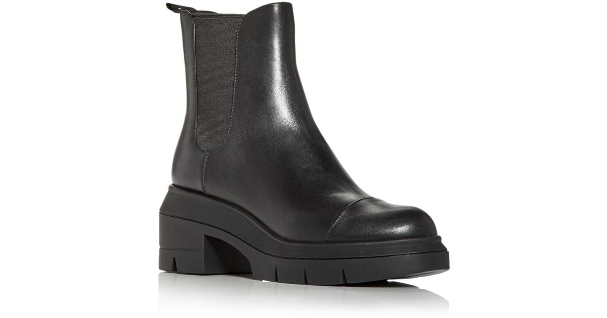 stuart weitzman women's norah block heel platform chelsea boots