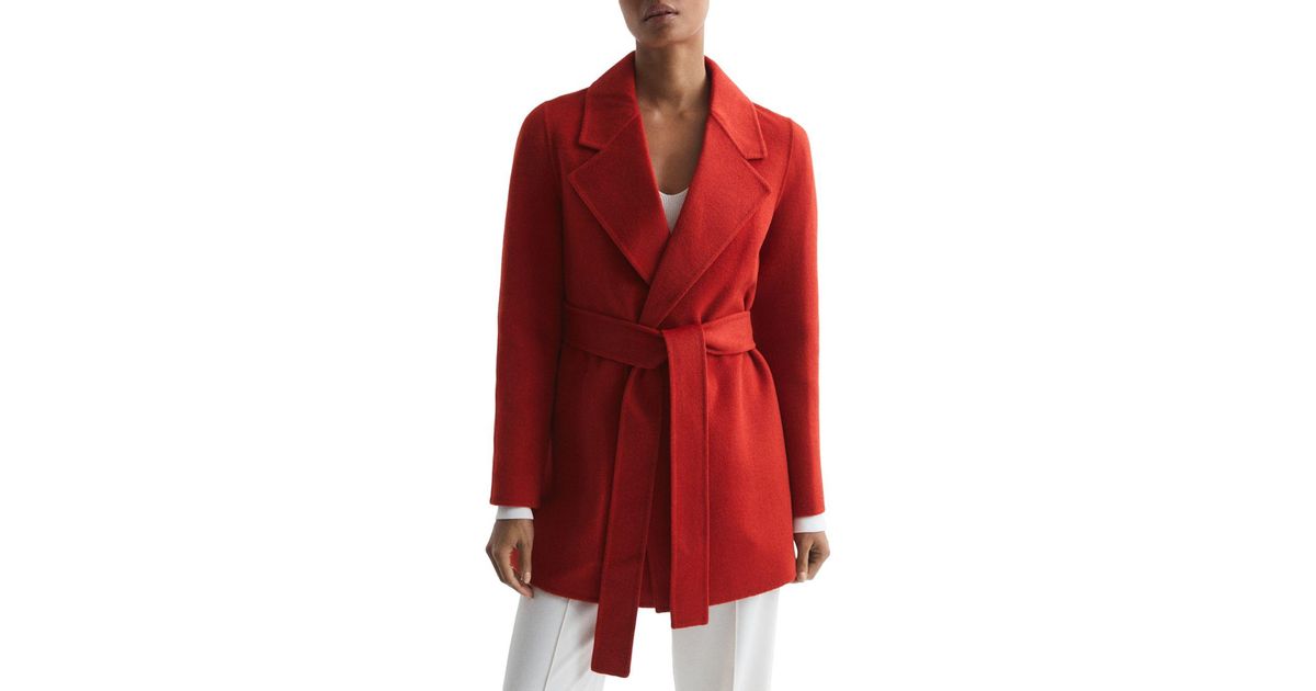 reiss freja shawl coat navy