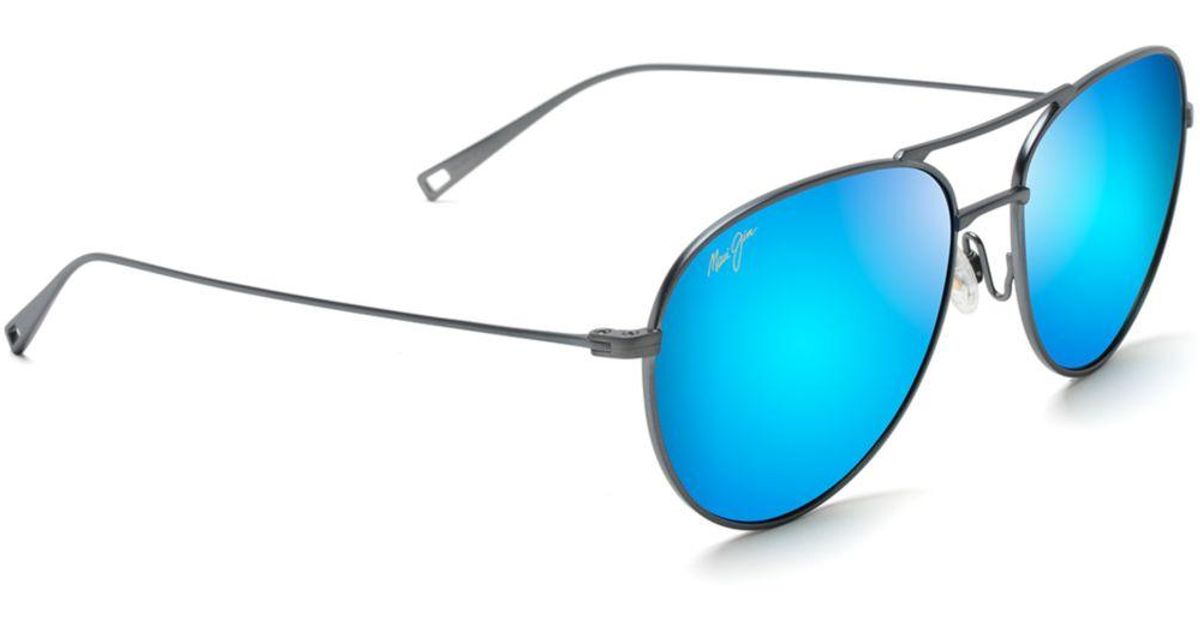 Maui Jim Walaka Aviator Polarized Sunglasses in Blue Lyst