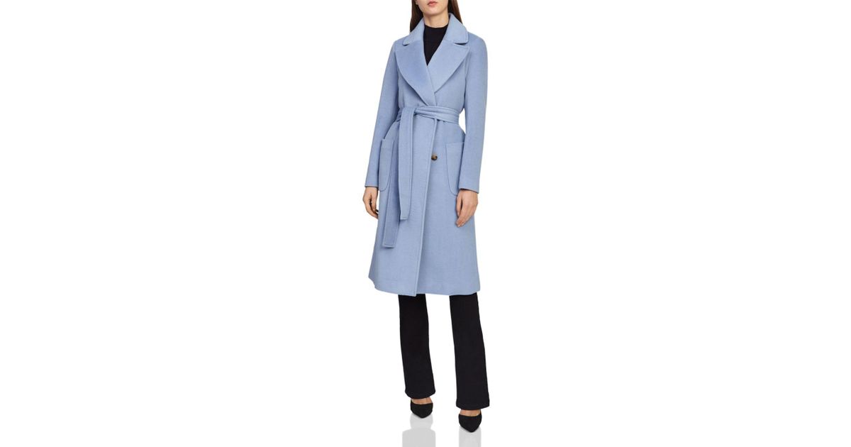 wool coat light blue