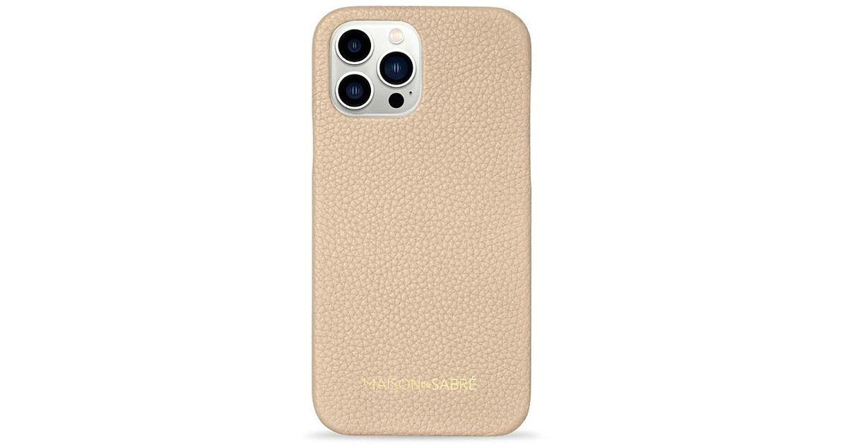 Maison De Sabre Leather Phone Case (Iphone 13 Pro Max) in Natural