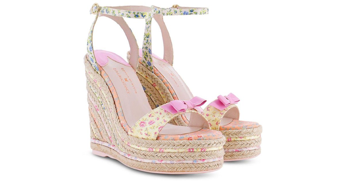 Sophia ster Leather X Love Shack Fancy Lucita Wedge Espadrille
