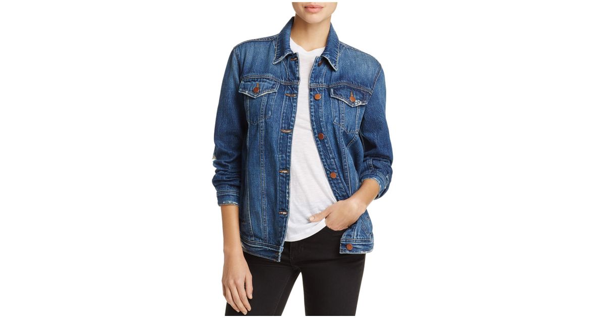 J Brand Cyra Oversized Denim Jacket In 