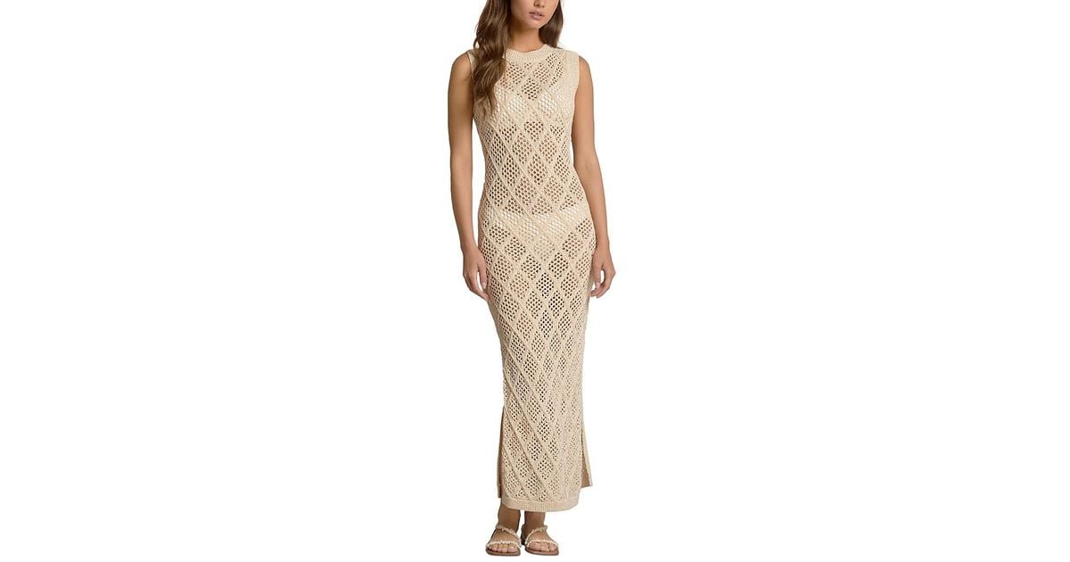 knee length dresses for ladies Elan Crochet Maxi Dress (More colors available)
