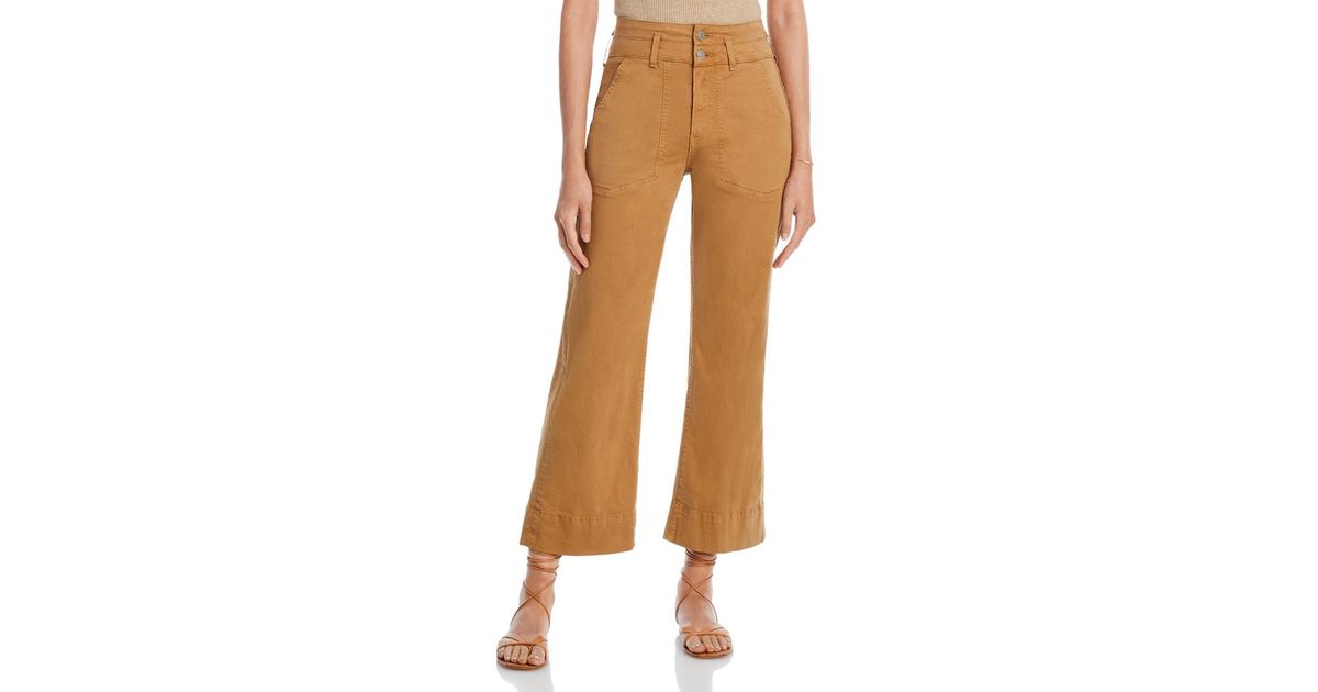 Veronica Beard Hilde Ankle Flare Pants in Natural | Lyst