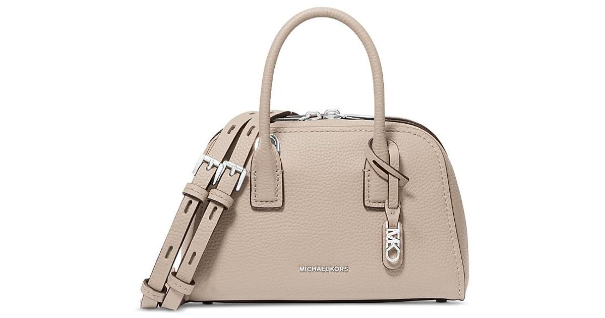Michael Kors Ashton Extra Small Zip Crossbody in Natural | Lyst