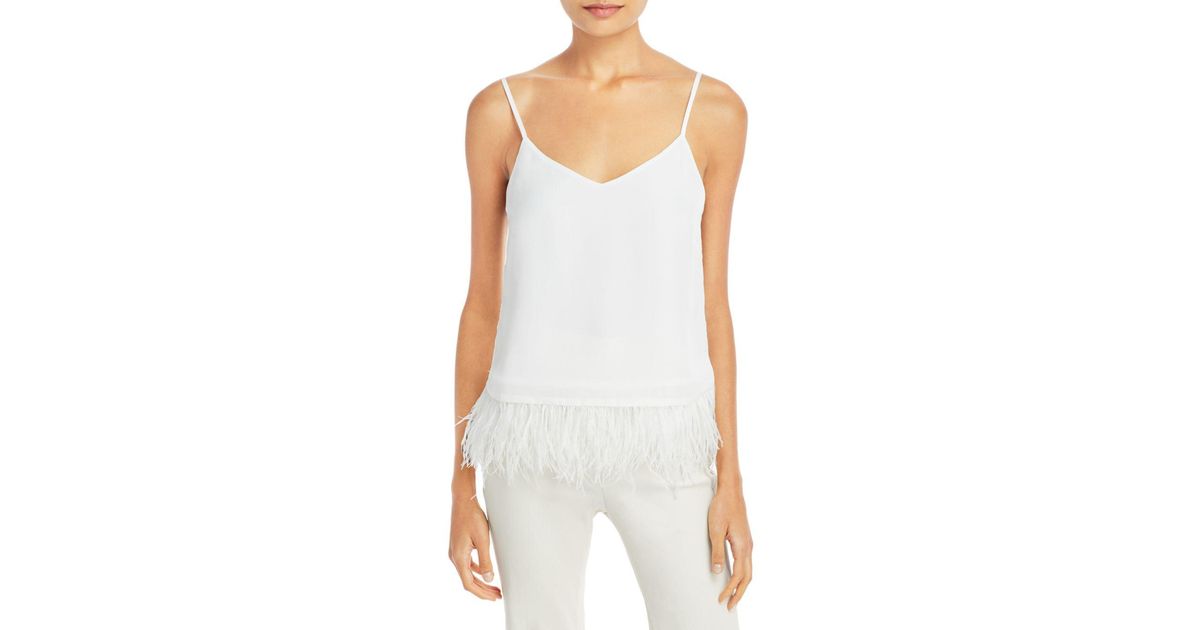 White Front Button V-neck Sleeveless Cami - Womenstore | Ladies tops fashion, White cami tops 