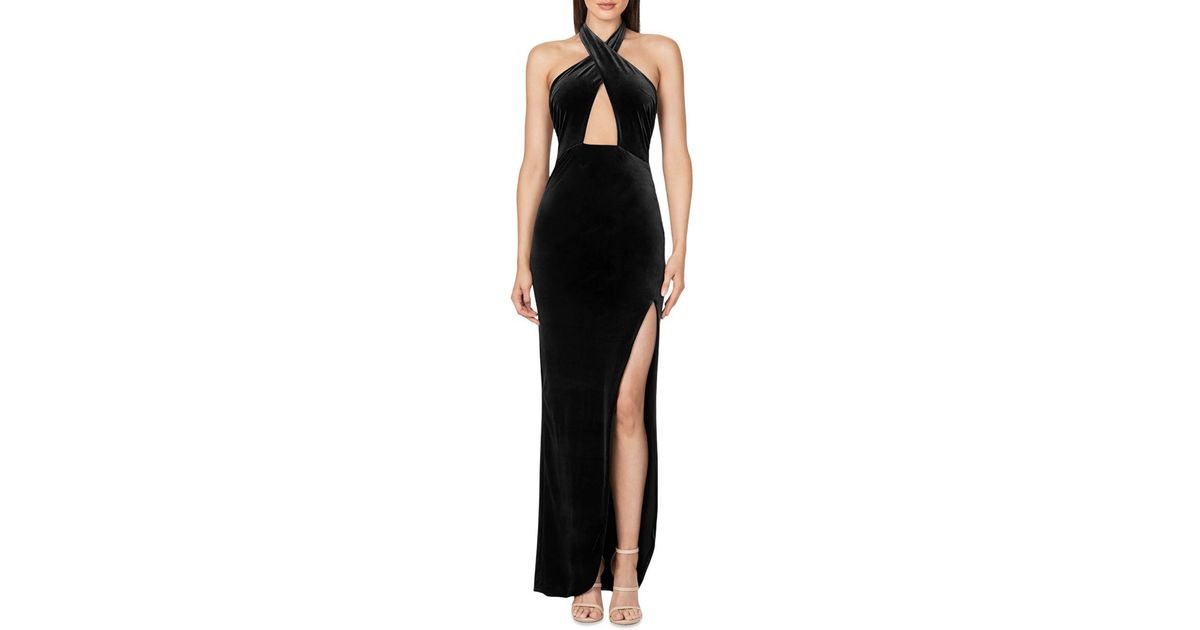 Nookie Synthetic Essence Halter Gown in Black | Lyst