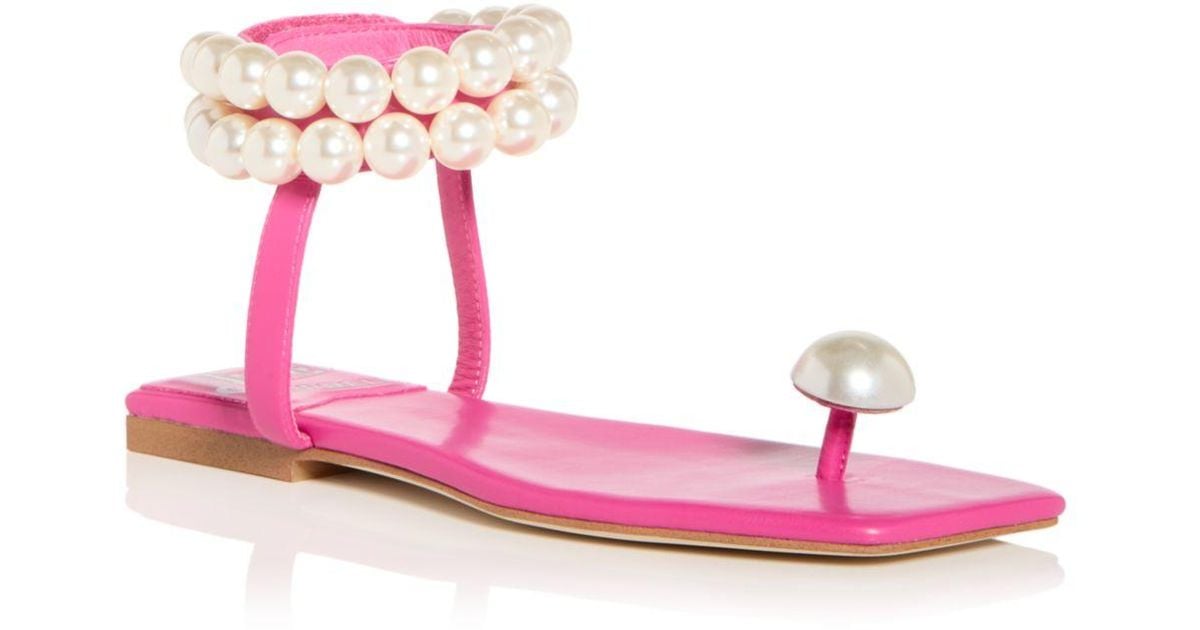 Jeffrey Campbell Chateau Pearl Embellished Sandals in Pink Lyst