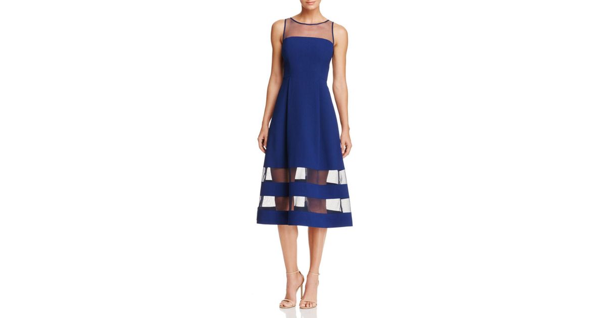 aidan mattox fit and flare dress