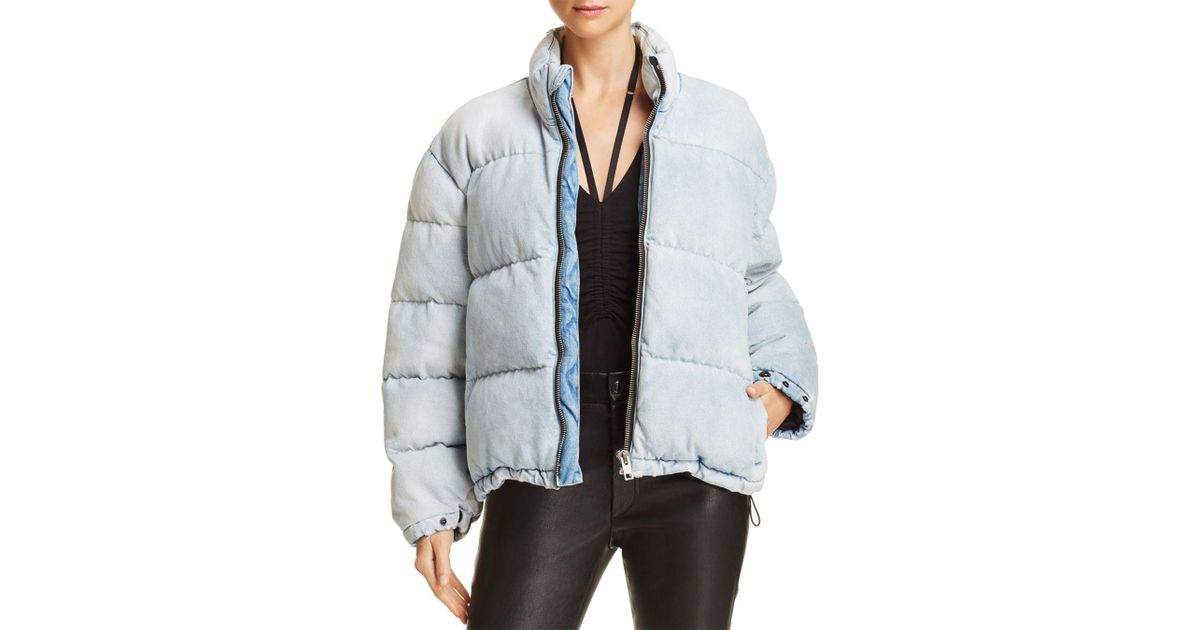alexander wang denim puffer