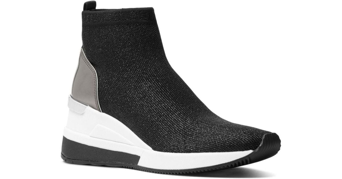 michael michael kors skyler wedge sneaker booties