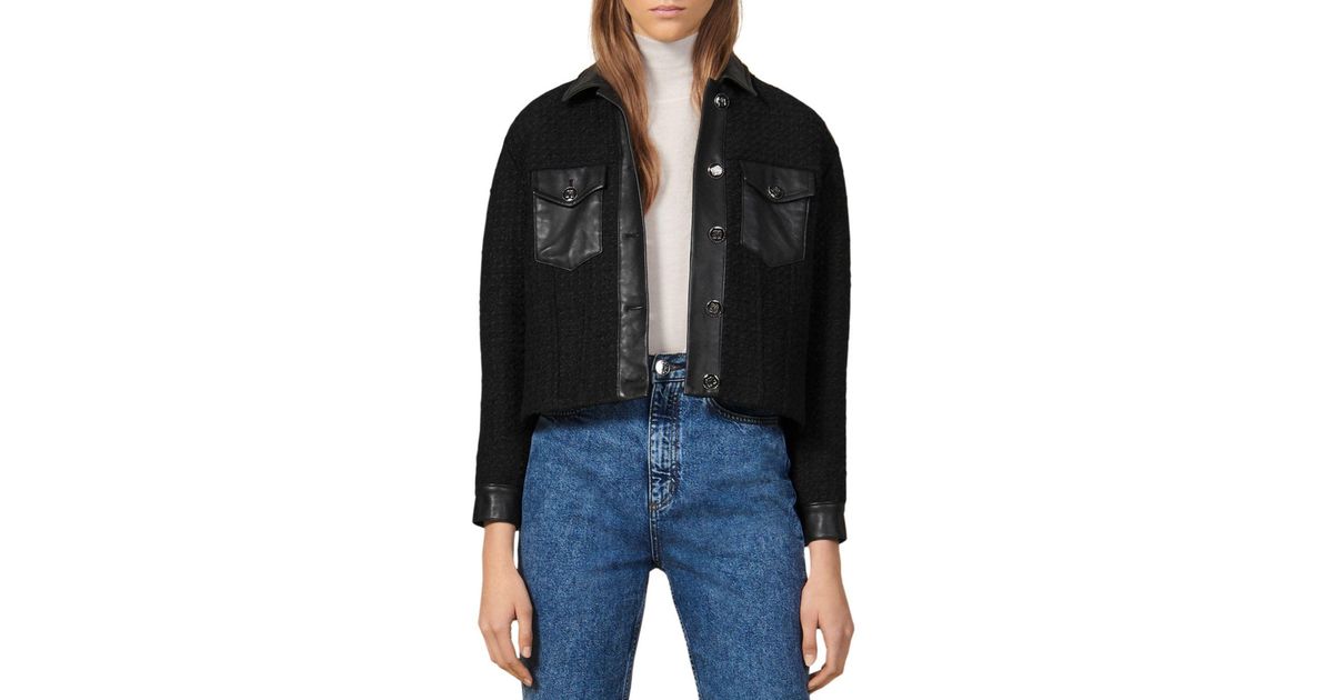 tweed and leather jacket