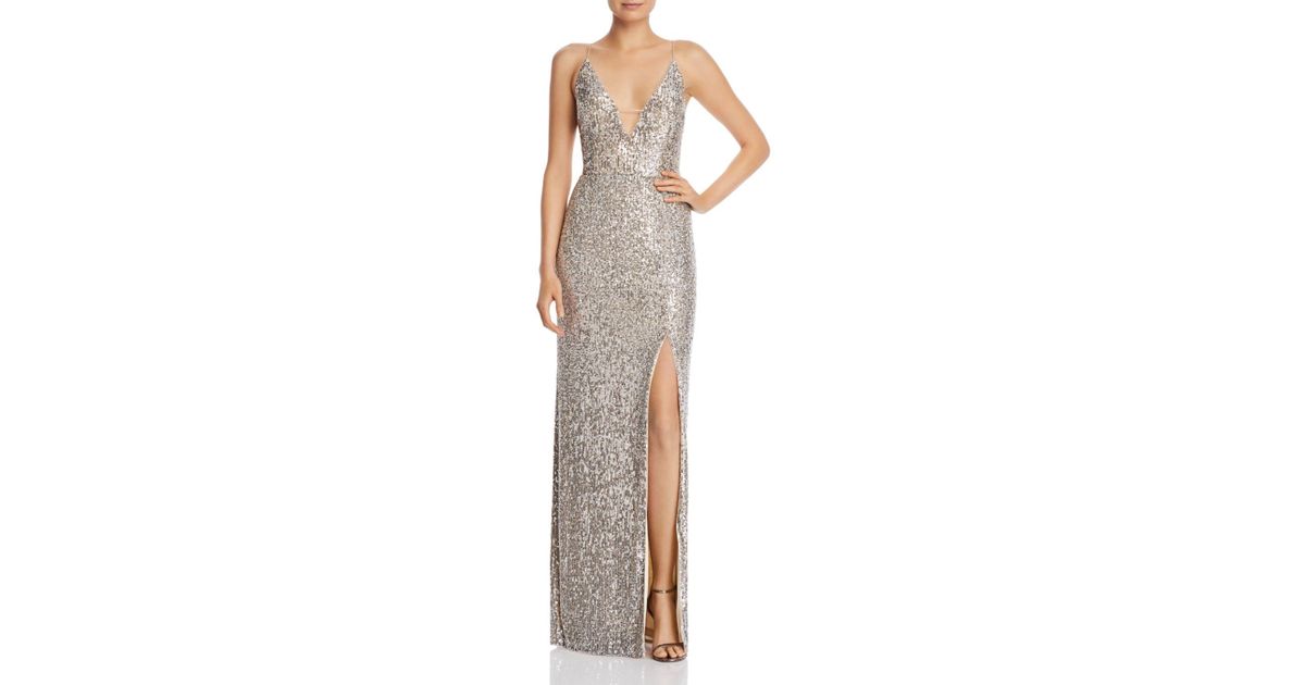 aidan mattox column gown
