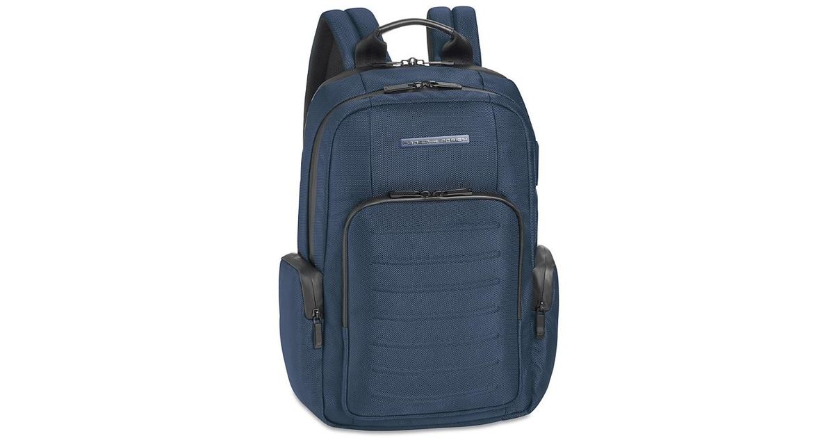BRIC'S Zaino Roadster In Nylon Porsche Design | 43cm | Vano Per PC 15" | USB E Attacco Trolley | Impermeabile E Elegante - 2