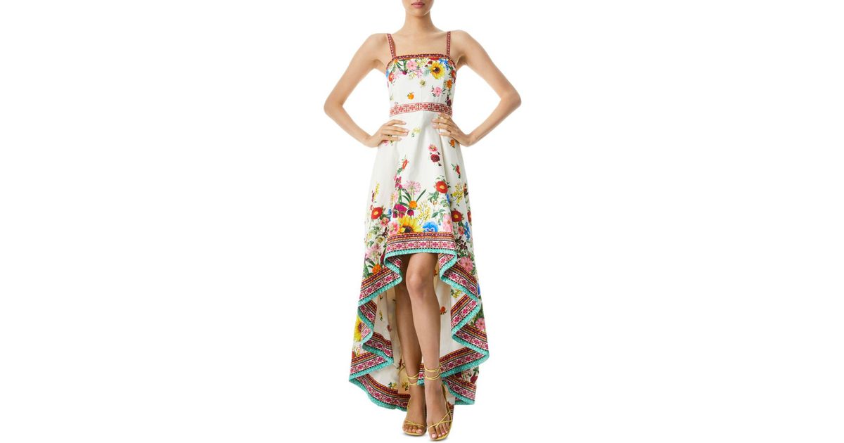 alice and olivia florence high low gown