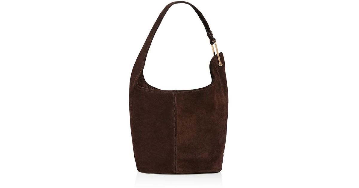 MEDIUM HOBO BAG 39 IN CHOCOLATE SUEDE