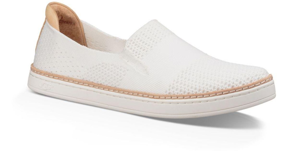 UGG Sammy Slip-on Knit Sneakers in White | Lyst
