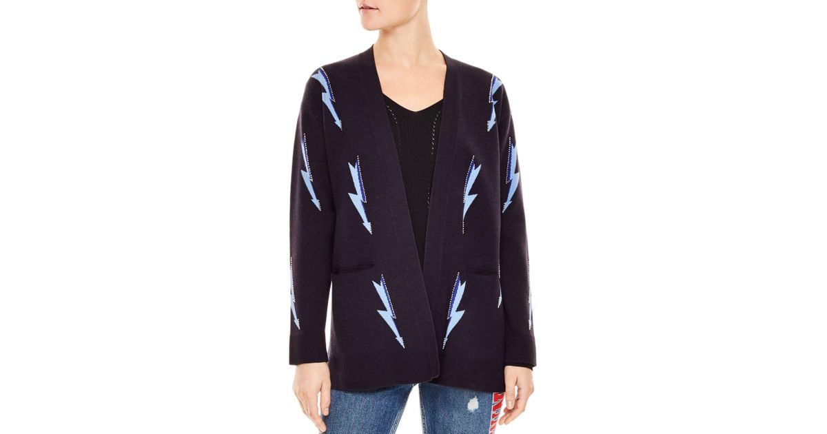sandro lightning bolt cardigan