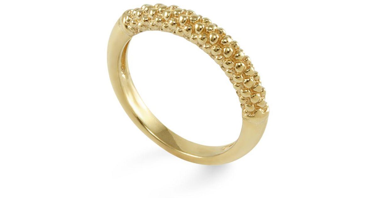 Lagos 18k Gold Beaded Ring in Metallic Lyst