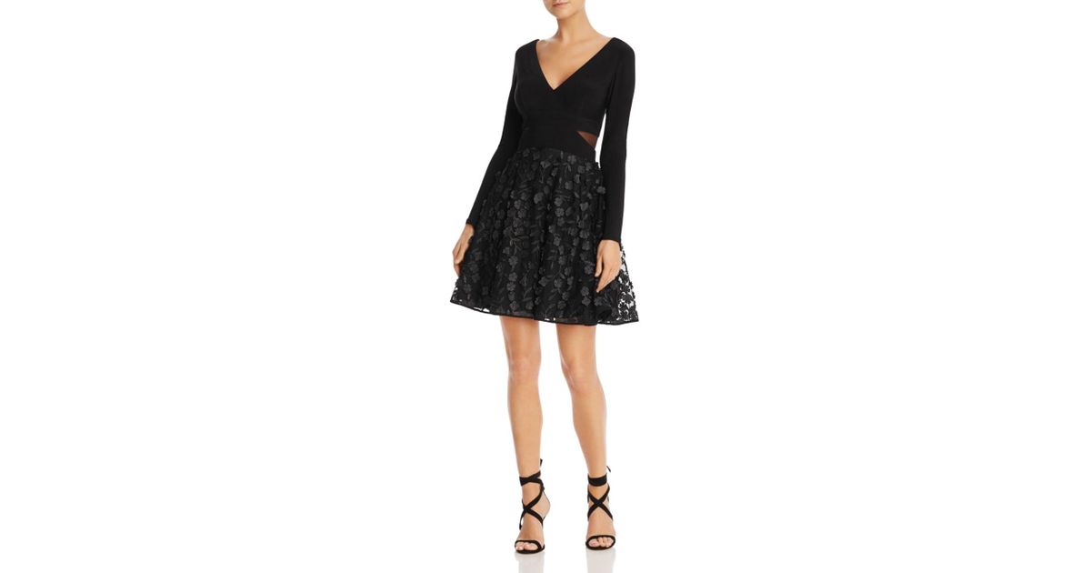 bloomingdales aqua black dress