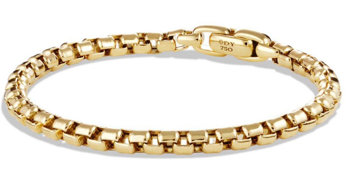 David Yurman Box Chain Bracelet In 18k Gold in Metallic for Men | Lyst