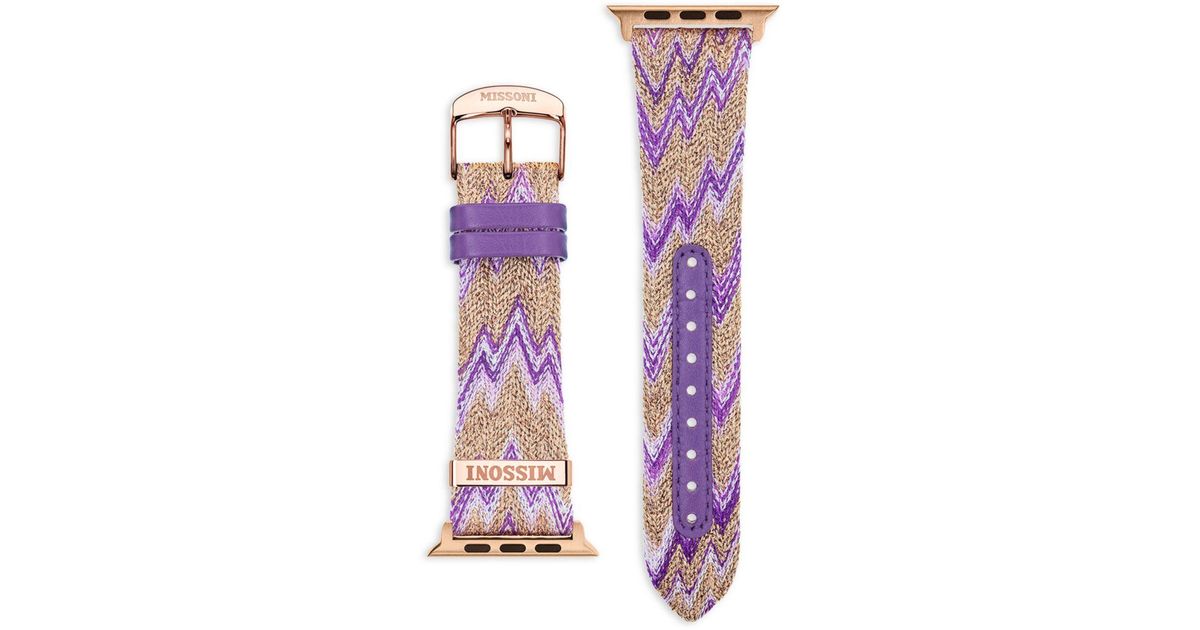 Missoni Apple Watch® Zigzag Fabric Strap in Purple Lyst