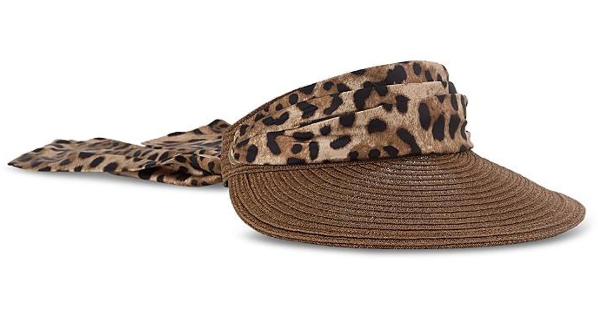 Eugenia Kim Ricky Packable Satin Scarf Visor in Brown | Lyst