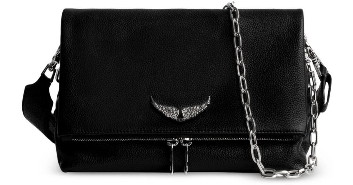 Zadig & Voltaire Zv Rocky Leather Swing Bag in Black | Lyst