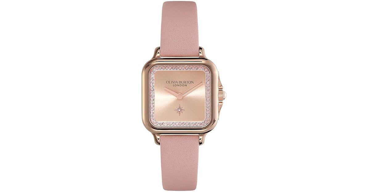 Olivia Burton Grosvenor Watch 28Mm in Pink Lyst