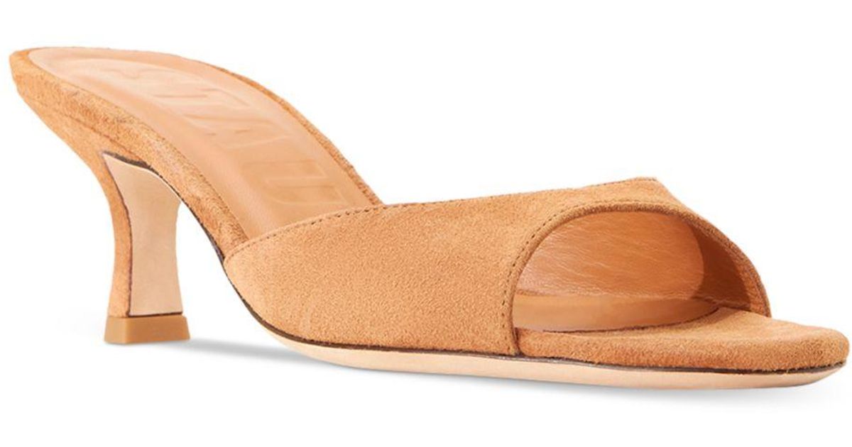 STAUD Brigitte Mule Sandals in Brown Lyst