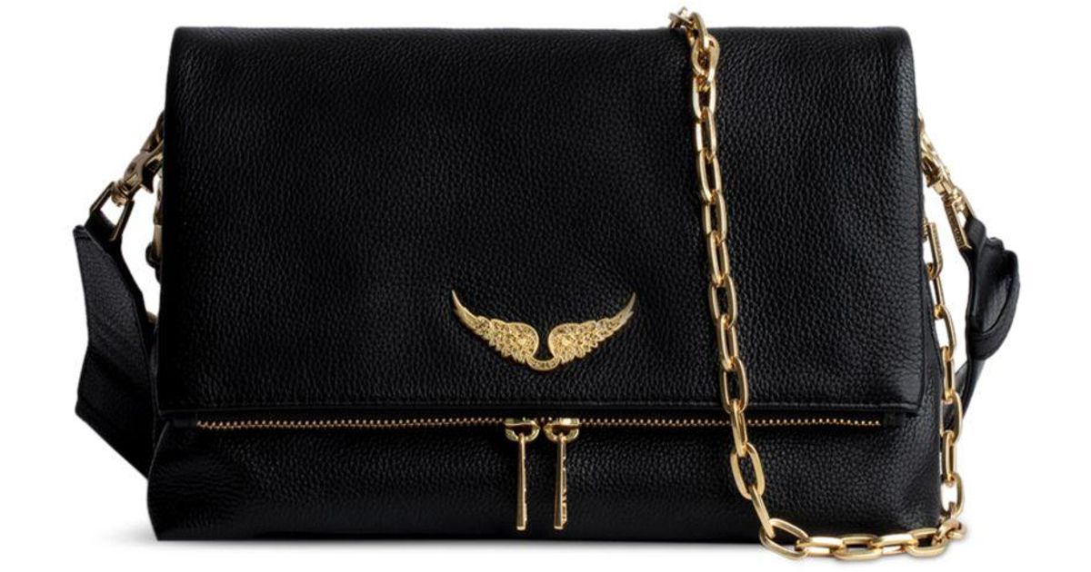 Zadig & Voltaire Rocky Chance Leather Crossbody in Black Lyst