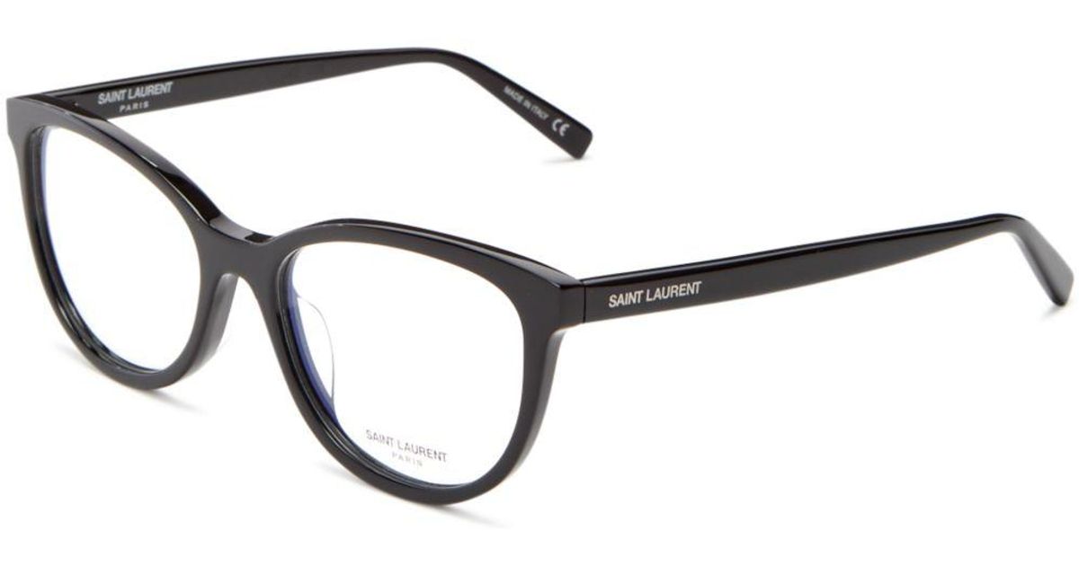 Saint Laurent Cat Eye Clear Glasses in Black Lyst
