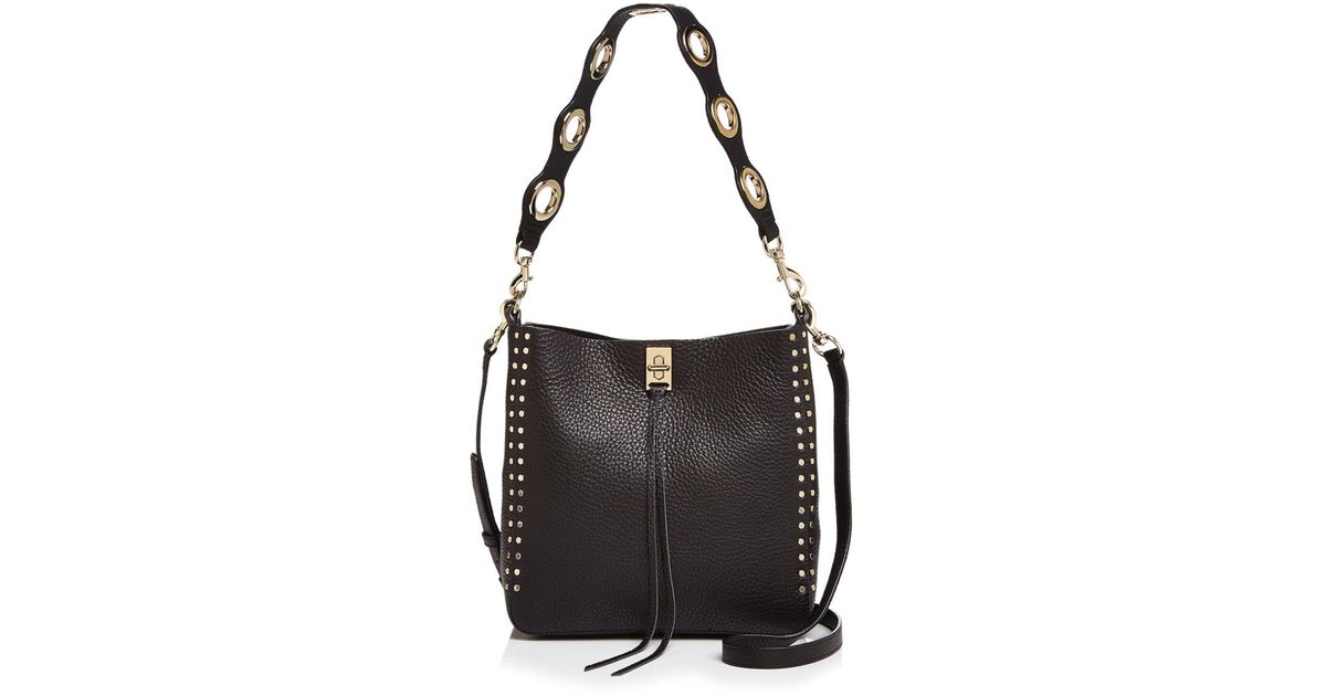 Rebecca Minkoff Darren Small Studded Shoulder Bag in Black Lyst