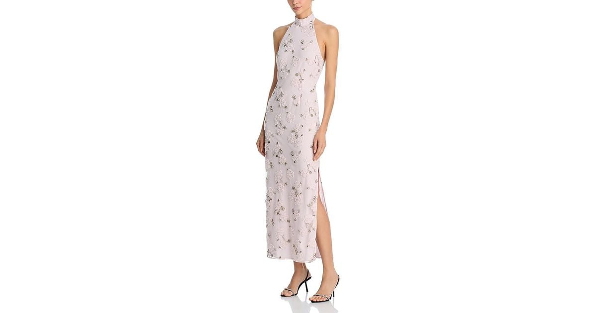 rotate beaded maxi dress ROTATE Birger Christensen Grey Beaded Maxi Tube Dress