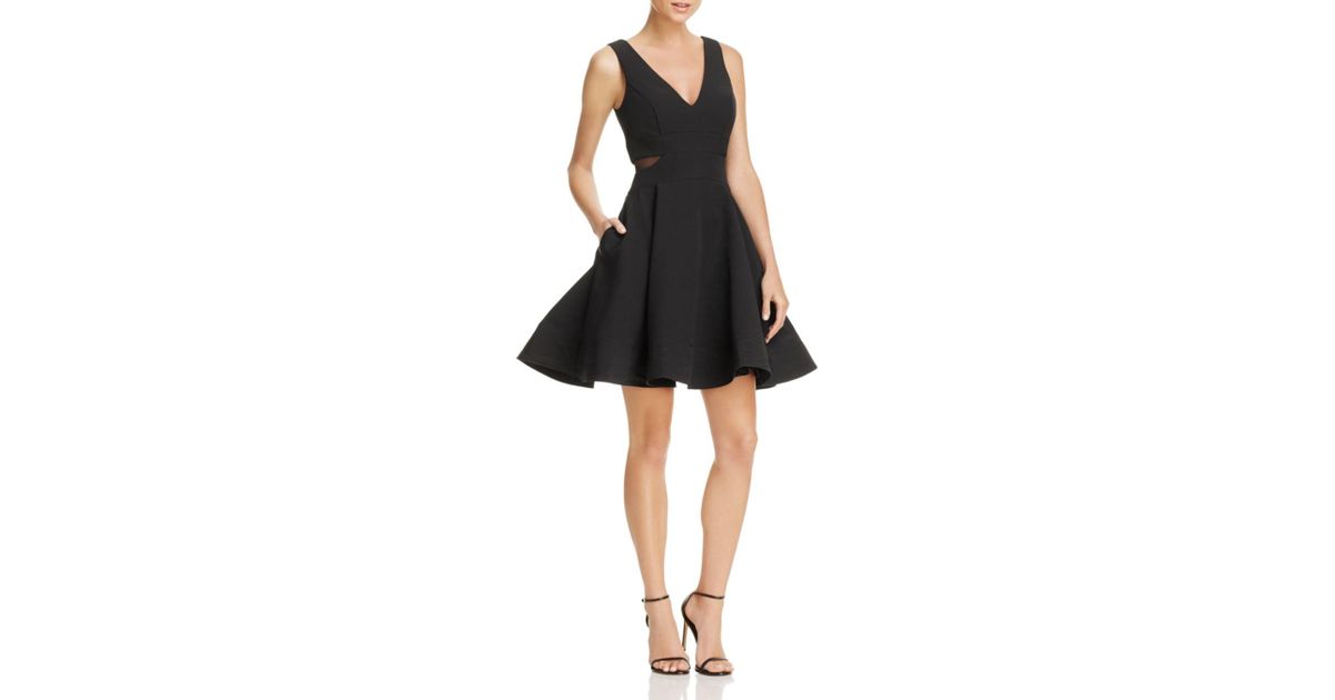 bloomingdales aqua black dress