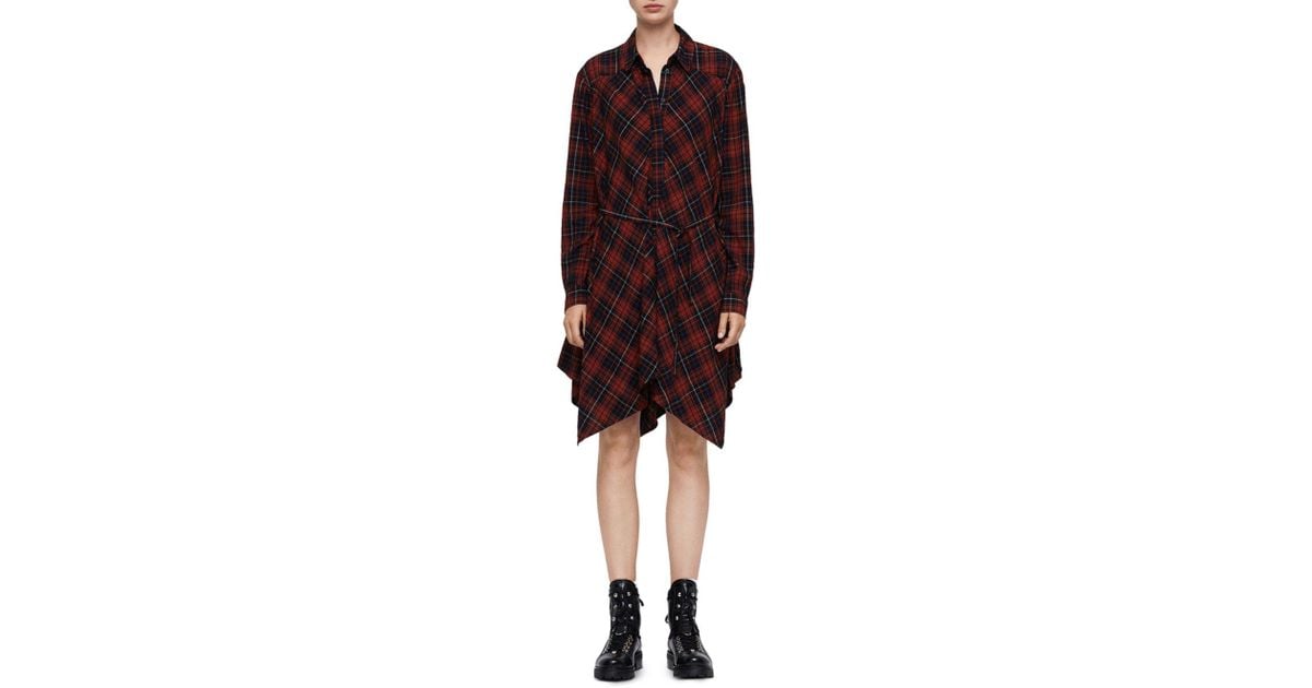 allsaints tala shirt dress