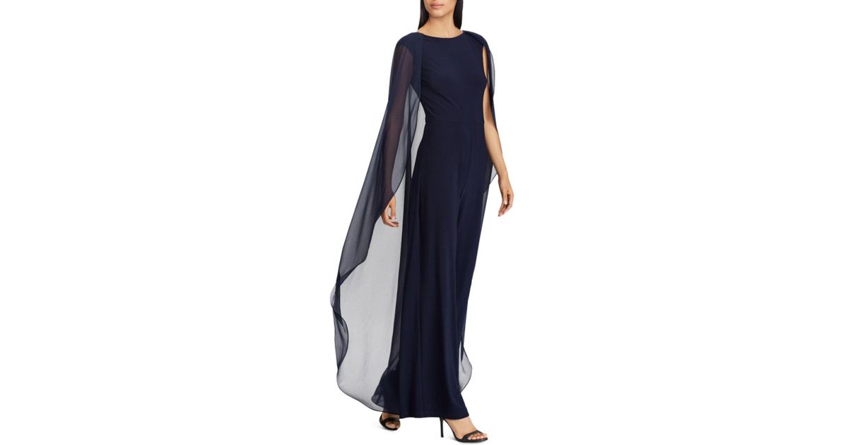 ralph lauren cape overlay jumpsuit