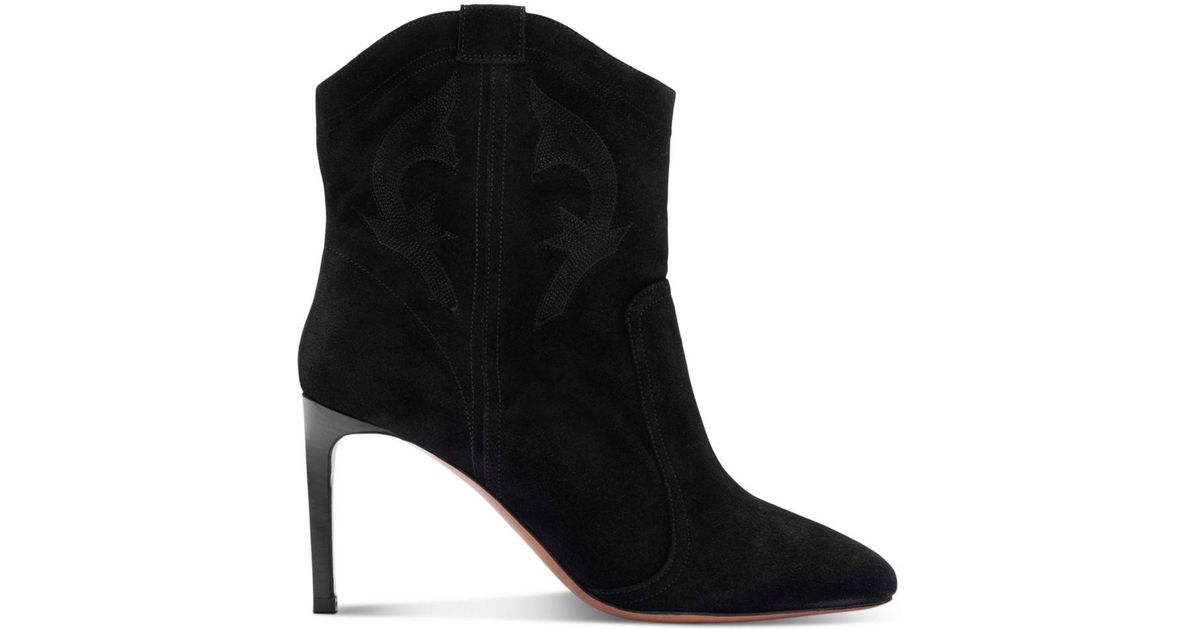 schuh caitlin ankle boot with buckle in black