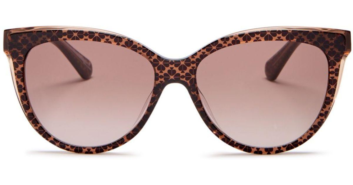 Kate Spade Women's Daesha Polarized Cat Eye Sunglasses in Brown Lyst