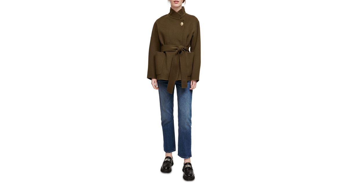 maje vottam belted coat