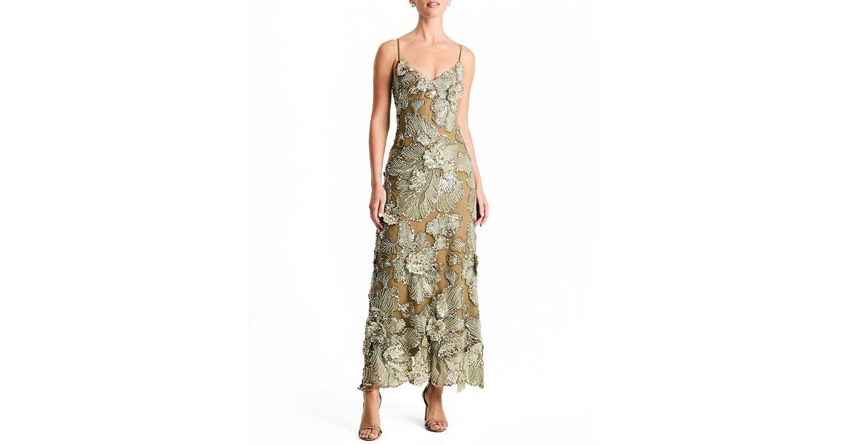 HELSI Samantha Floral V-Neck Tie Back Maxi Dress in Metallic | Lyst HELSI Samantha Floral V-Neck Tie Back Maxi Dress in Metallic | Lyst