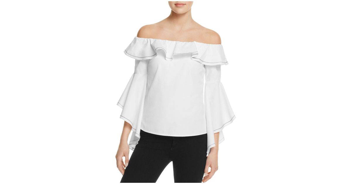 aqua off the shoulder top