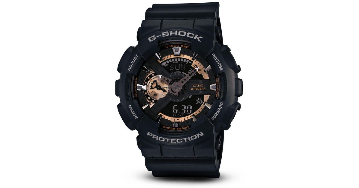 g shock black and rose gold