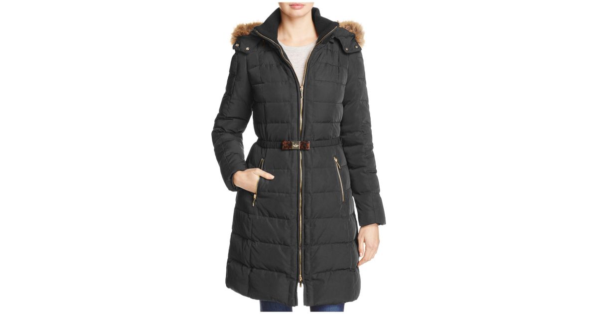 kate spade faux fur puffer coat