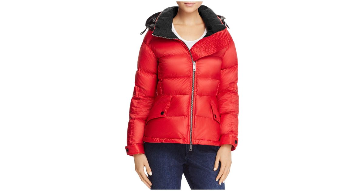 burberry red puffer jacket