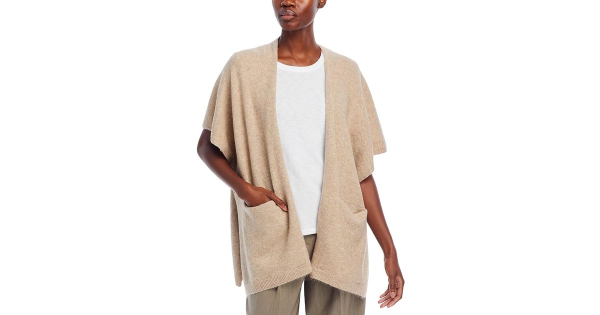 Aqua Cozy Pocket Ruana in Natural | Lyst UK