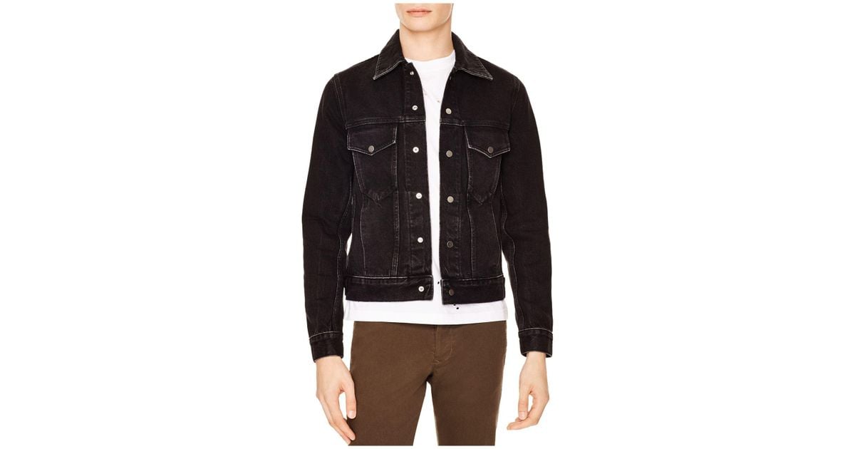 sandro black denim jacket