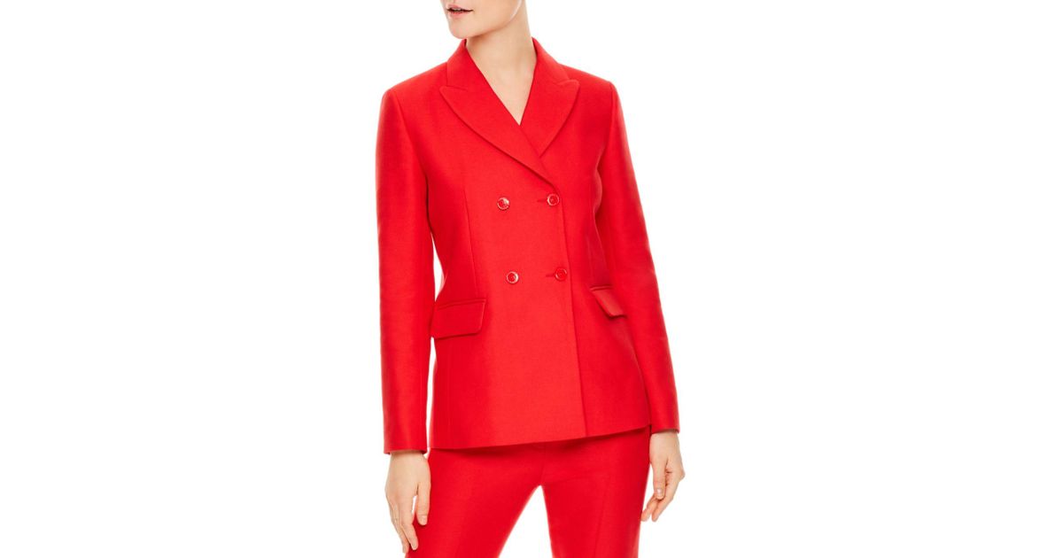 sandro red blazer