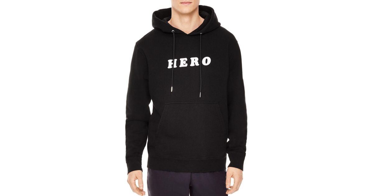 Sandro Hero Hoodie Sweatshirt in Black for Men - Lyst